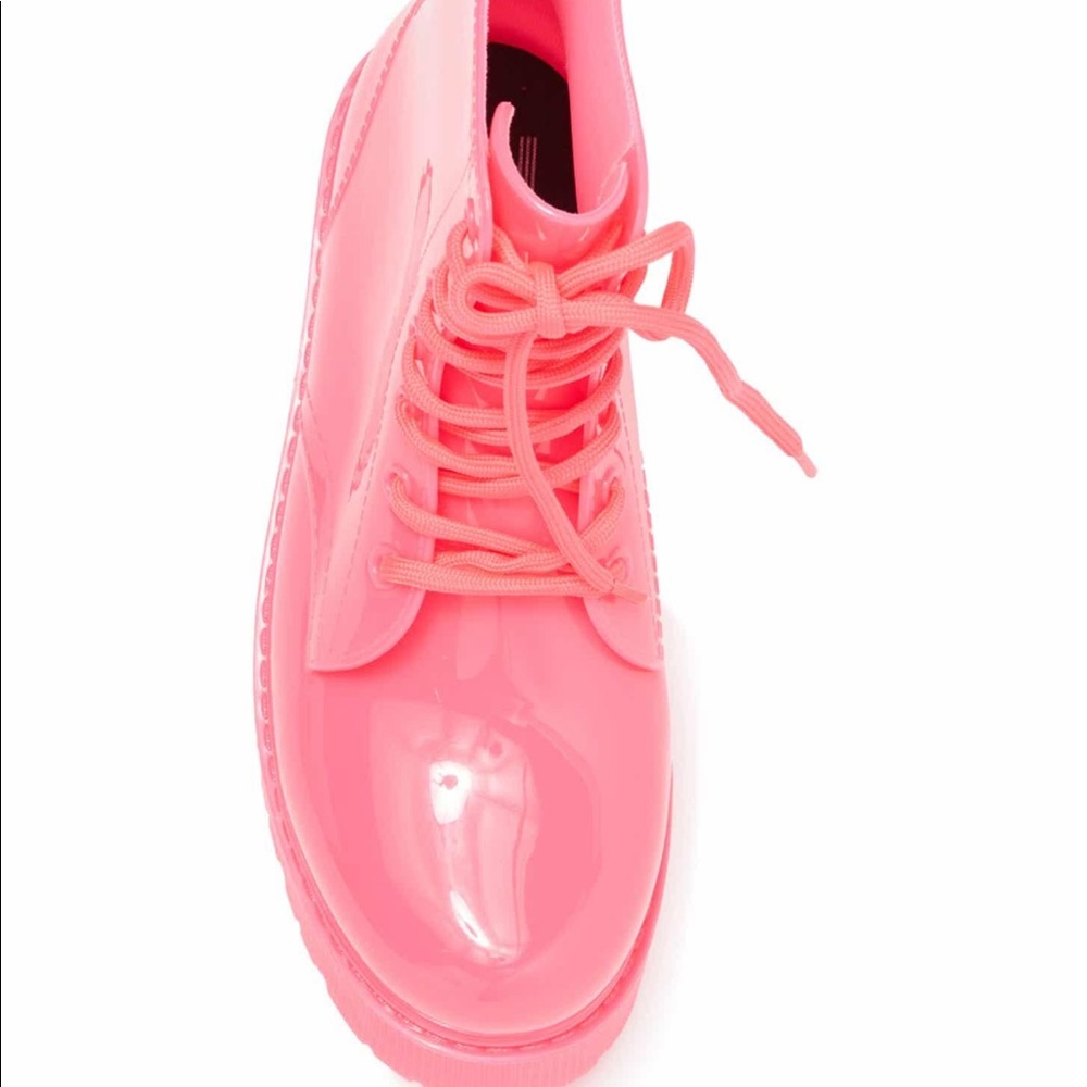 Jeffrey Campbell Pink Platform Rain Boot - Picture 4 of 5